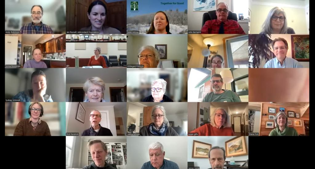 Zoom screen featuring 20 faces of nonprofit leaders